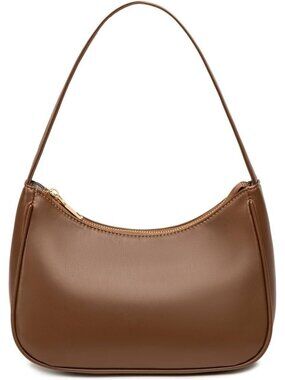 〽️Women's Chocolate Hobo Mini Clutch Purse Zipper Closure Shoulder Tote Handbag